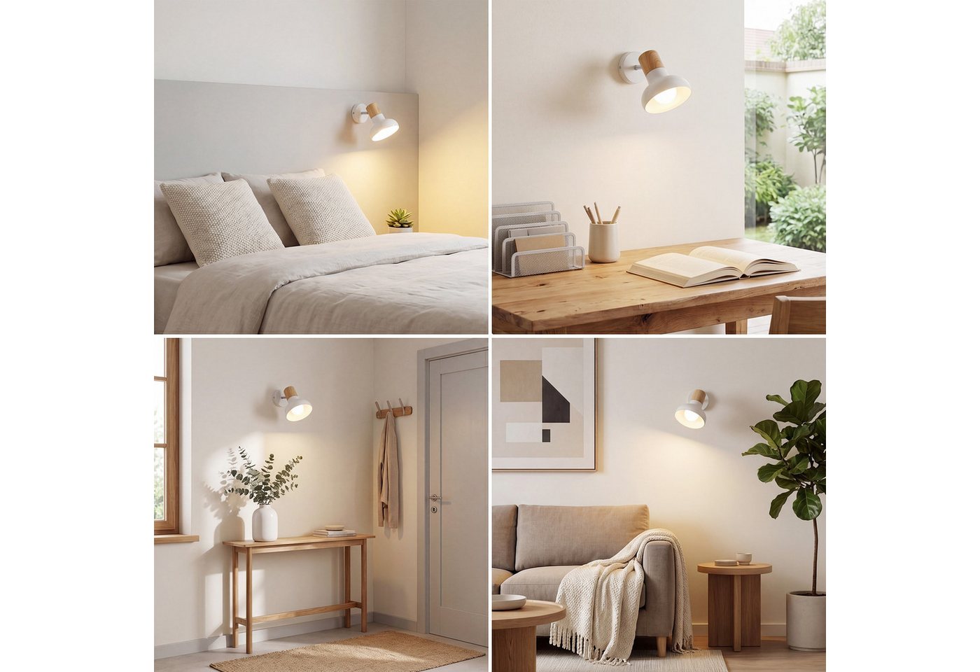 ZMH Deckenstrahler 1 Flammig E14 Eisen Lampenschirm Deckenlampe Flur Schlafzimmer, Einfache Installation, ohne Leuchtmittel, Weiß Schwenkbar 350° Modern Wohnzimmerlampe
