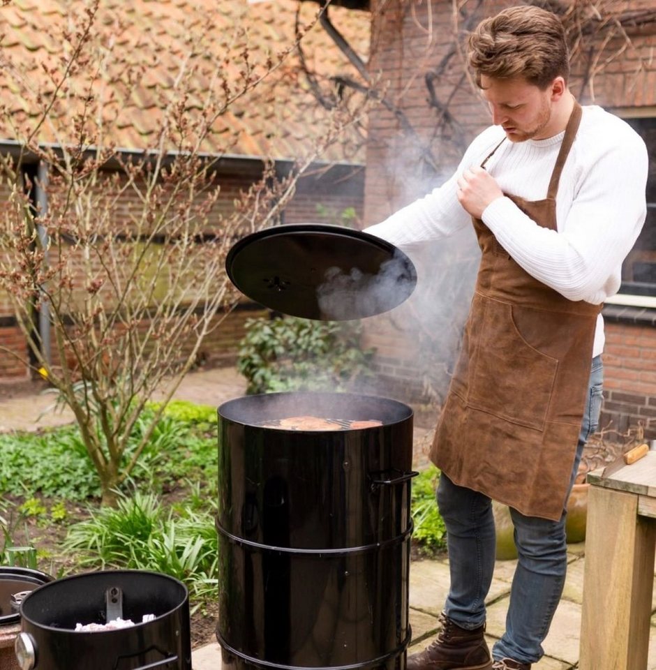esschert design Grillschürze Büffel Leder BBQ Grill Schürze Koch Männer Taschen Meister Geschenk