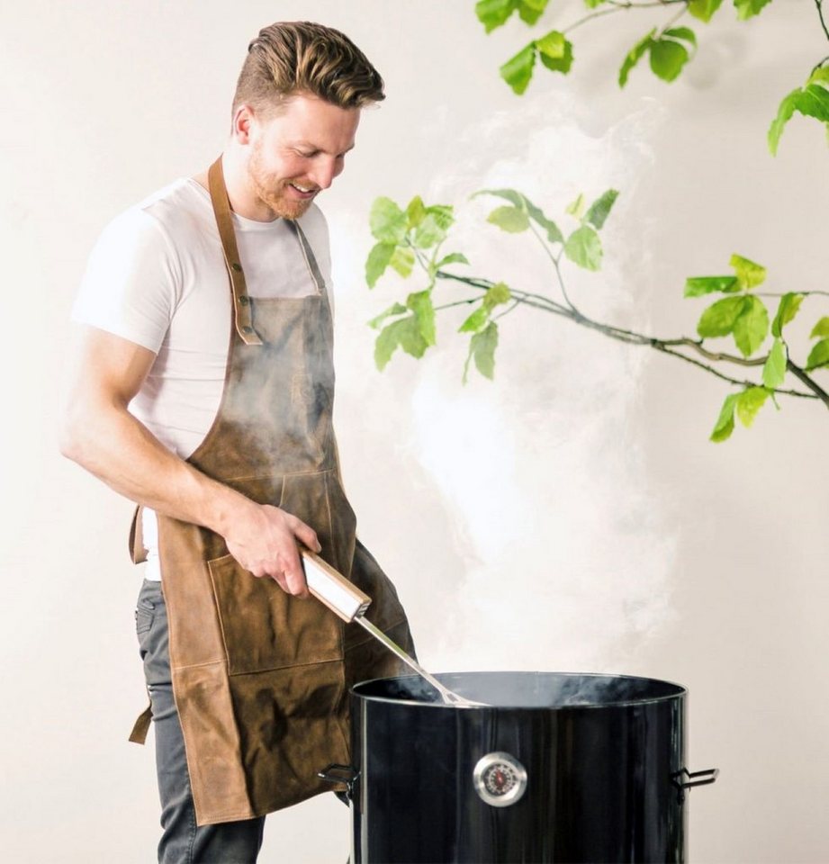 esschert design Grillschürze Büffel Leder BBQ Grill Schürze Koch Männer Taschen Meister Geschenk Bild 3