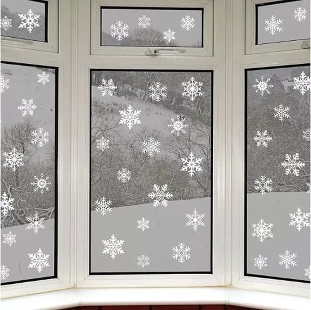 Ruhhy Fenstersticker Weihnachts-Fensteraufkleber, glatt, ideal für Weihnachtsfeiern oder gemütliche Winterabende Bild 4
