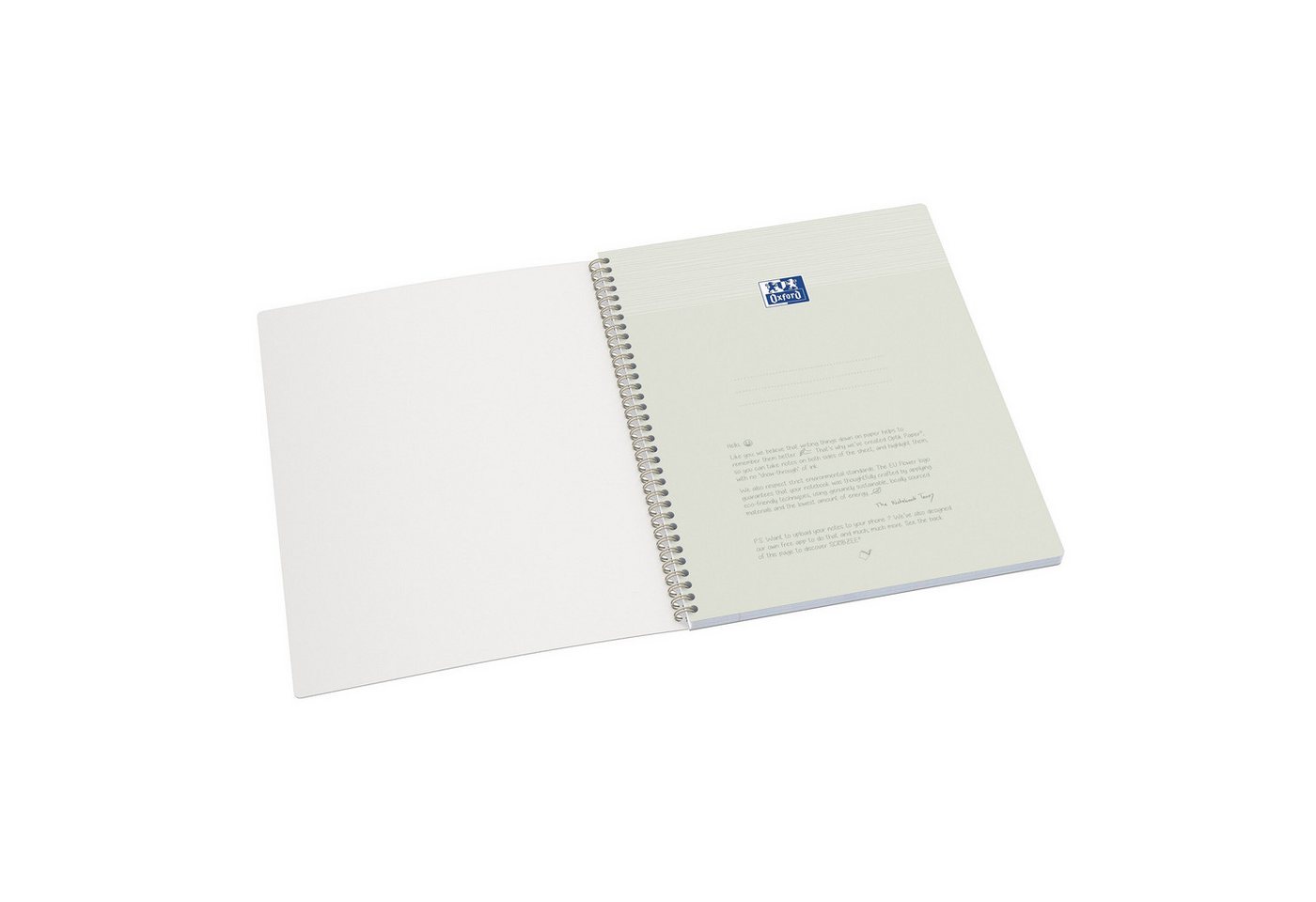 OXFORD Notenblock Notizbuch Origins 400150003 A4+ 70 Blatt grau liniert
