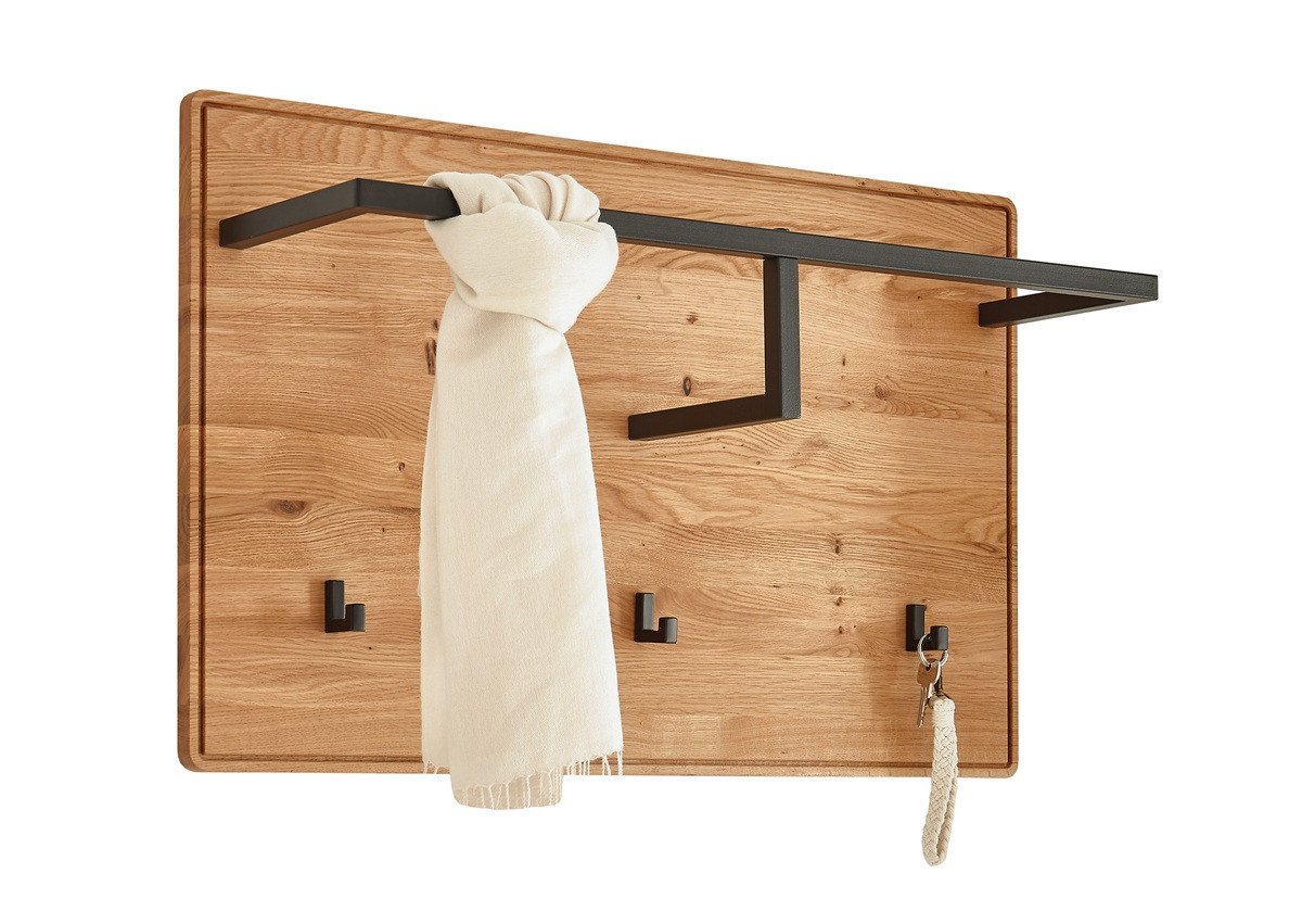 Main Möbel Wandgarderobe 80x50cm "Kent" Wildeiche massiv Bild 3