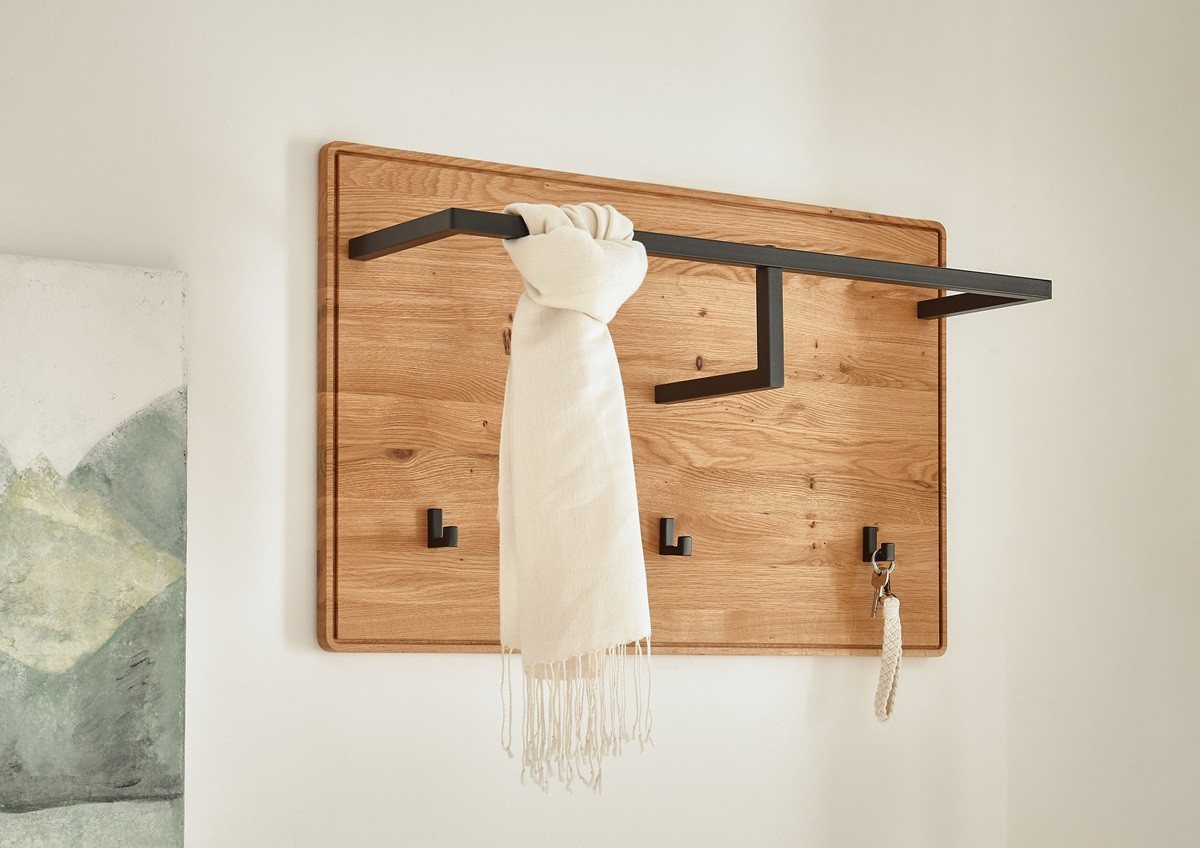 Main Möbel Wandgarderobe 80x50cm "Kent" Wildeiche massiv Bild 4