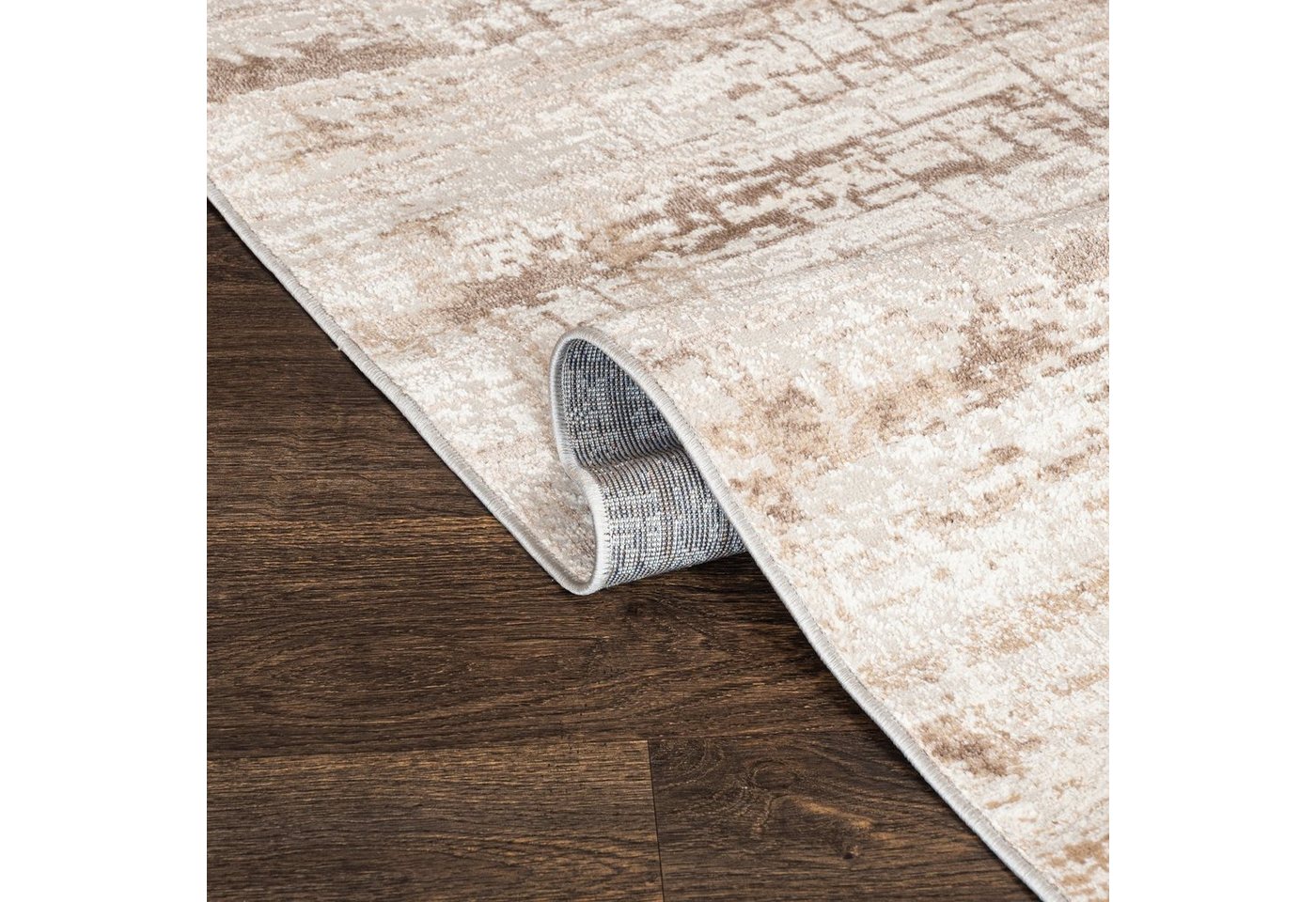 Mazovia Läufer Läufer FlurLäufer Modern für Vorzimmer Schlafzimmer - Abstrakt Muster, 80 x 100 cm, Kurzflor, Meterware Bild 3