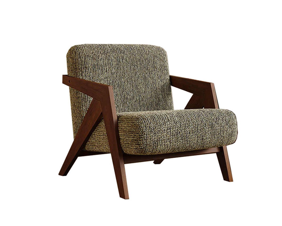 Divit Deko-Wandregal Loungesessel LS27 # Wohnzimmer Sessel Holz braun moderner Stil