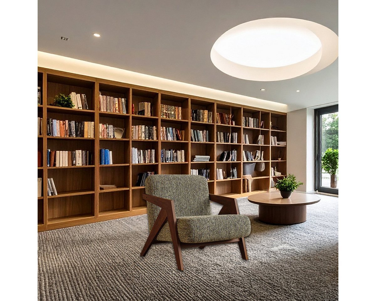 Divit Deko-Wandregal Loungesessel LS27 # Wohnzimmer Sessel Holz braun moderner Stil Bild 5