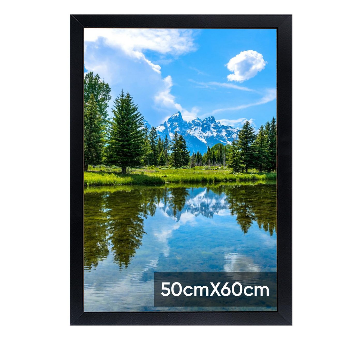 lindahandel Einzelrahmen Schwarz Bilderrahmen 50×60 mit bruchsicherem Acrylglas,Quer-Hochformat, (1 St), Modern Posterrahmen, Bilderrahmen für Puzzle,Fotos & Poster Bild 2