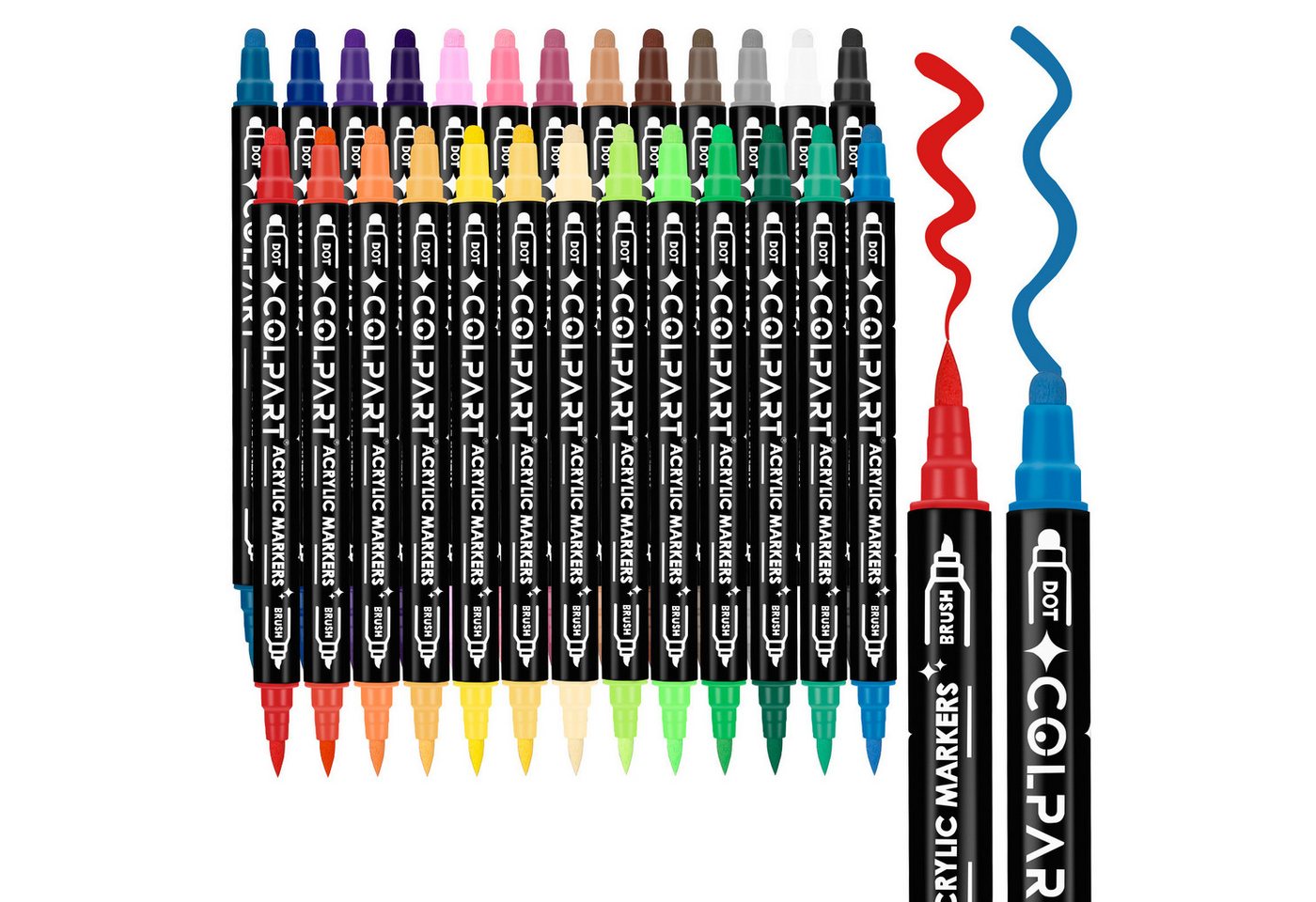 Coonoor Lackmarker Acrylic Paint Marker Stifte Steine Bemalen, (26-tlg), Für Kunststoff Glas Holz Keramik Metall Reifen Leinwand Bild 4