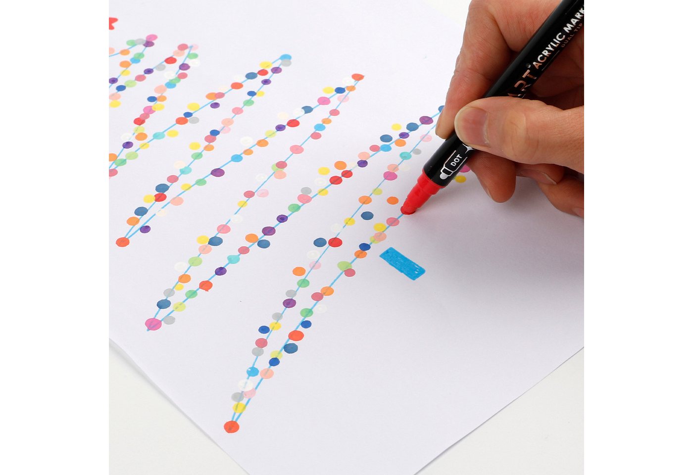 Coonoor Lackmarker Acrylic Paint Marker Stifte Steine Bemalen, (26-tlg), Für Kunststoff Glas Holz Keramik Metall Reifen Leinwand Bild 5
