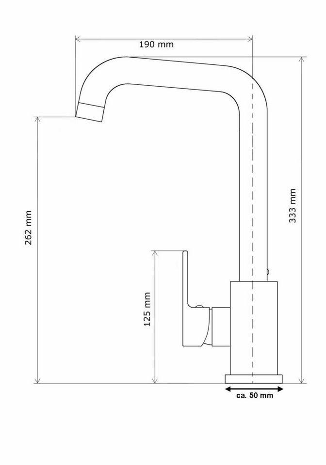 Lavre Spültischarmatur STEEL Küchenarmatur Einhebelmischer Hochdruck, beige gesprenkelt