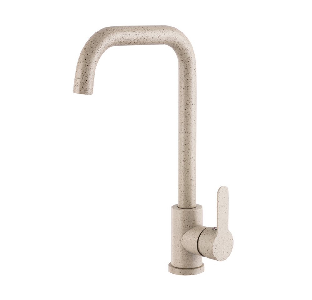 Lavre Spültischarmatur STEEL Küchenarmatur Einhebelmischer Hochdruck, beige gesprenkelt Bild 3