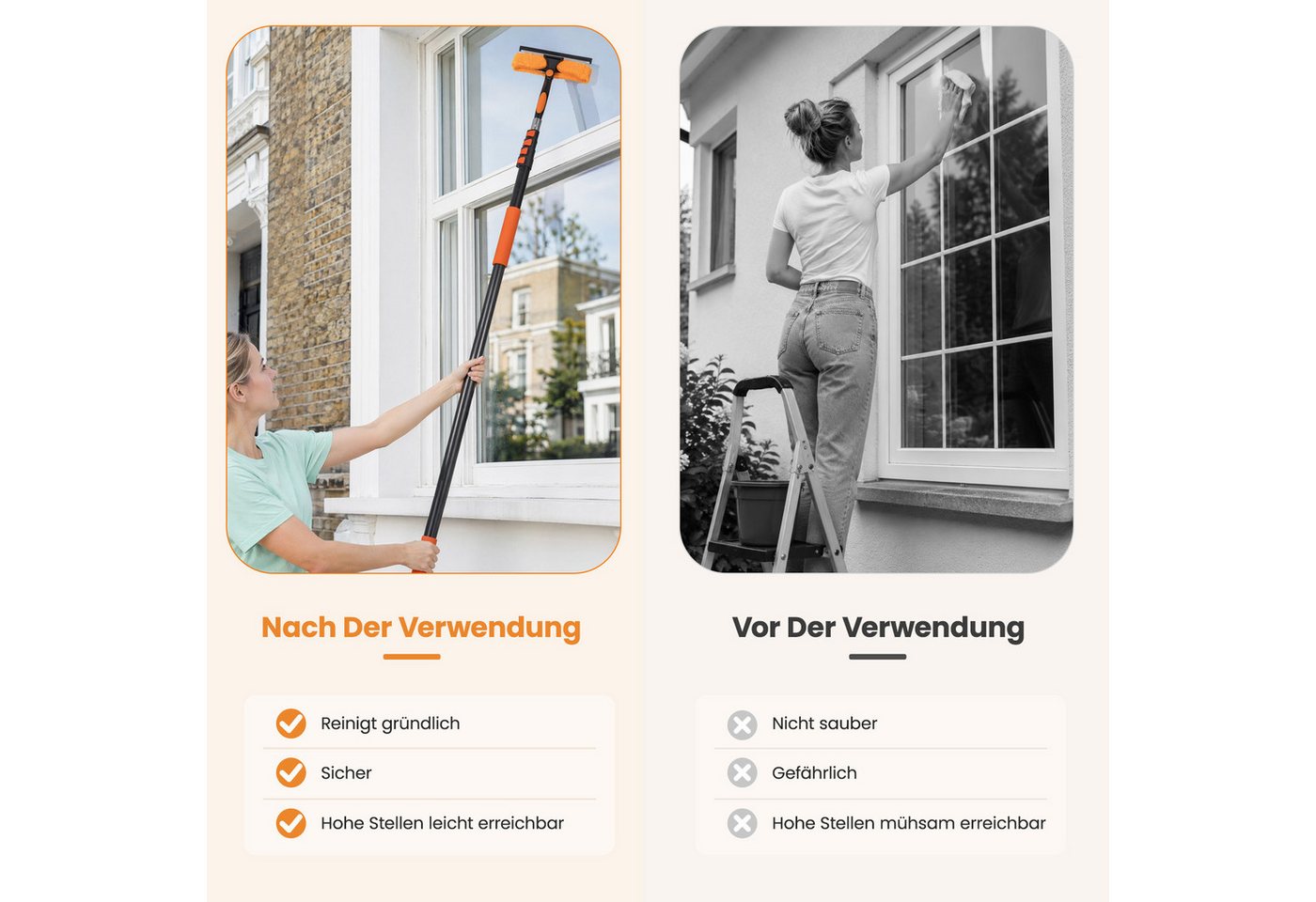Youyijia Staubwedel 6M Teleskop Staubwedel Set, 6-teiliges Reinigungsset Bild 5