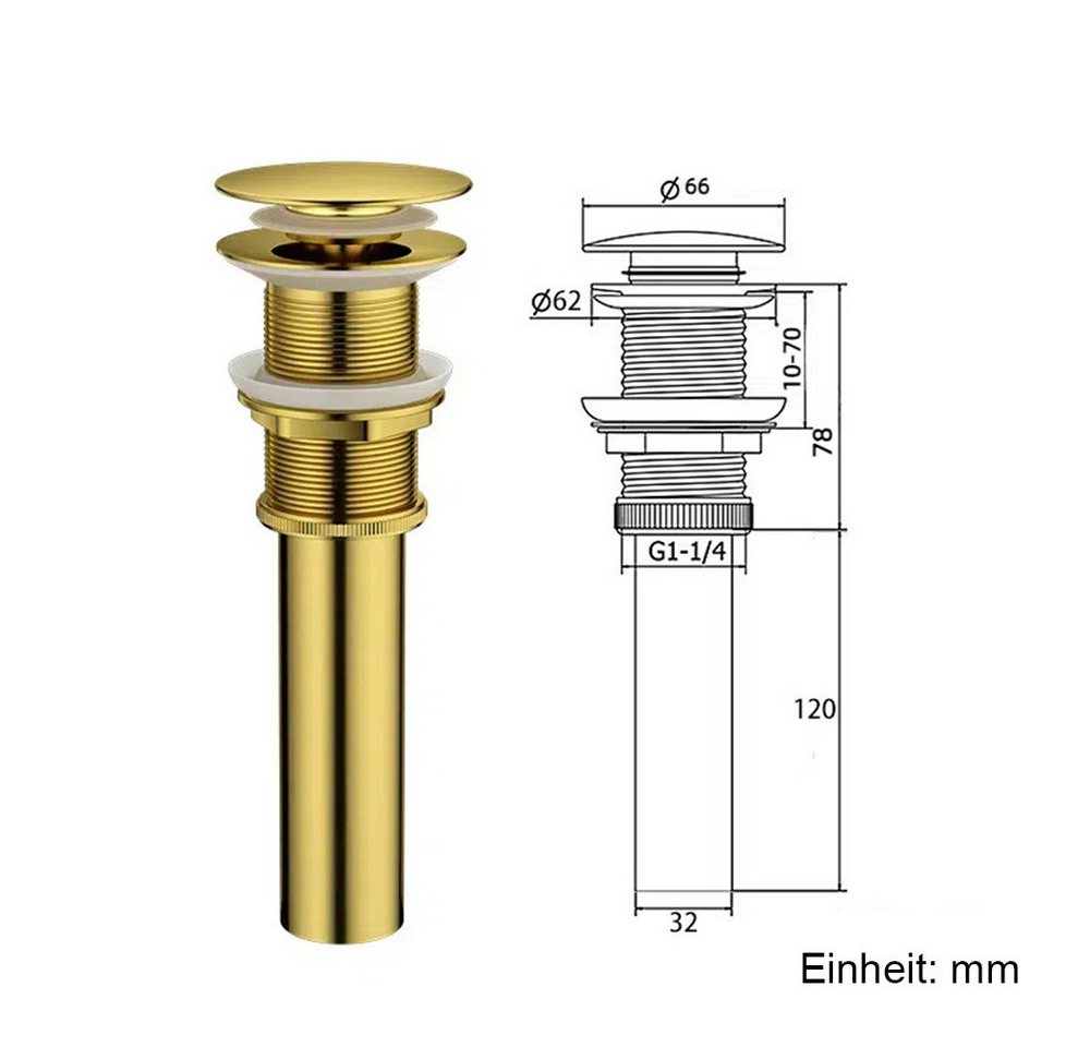 AFKSMILE Ablaufgarnitur Waschbecken ablauf,stöpsel waschbecken,ablaufgarnitur,ausklappbar Hochwertiges Edelstahl,bruchfest & langlebig,ideal für Bad und Garten Bild 2