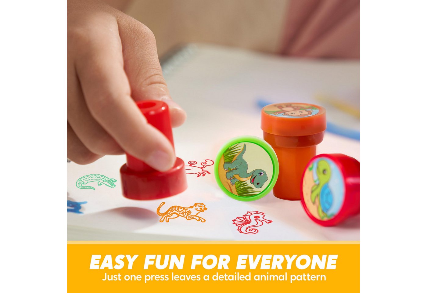 SYNCFUN Stempel SYNCFUN 30 Stempel, 5 Farben, Partytütenfüller & kleine Geschenke Bild 2
