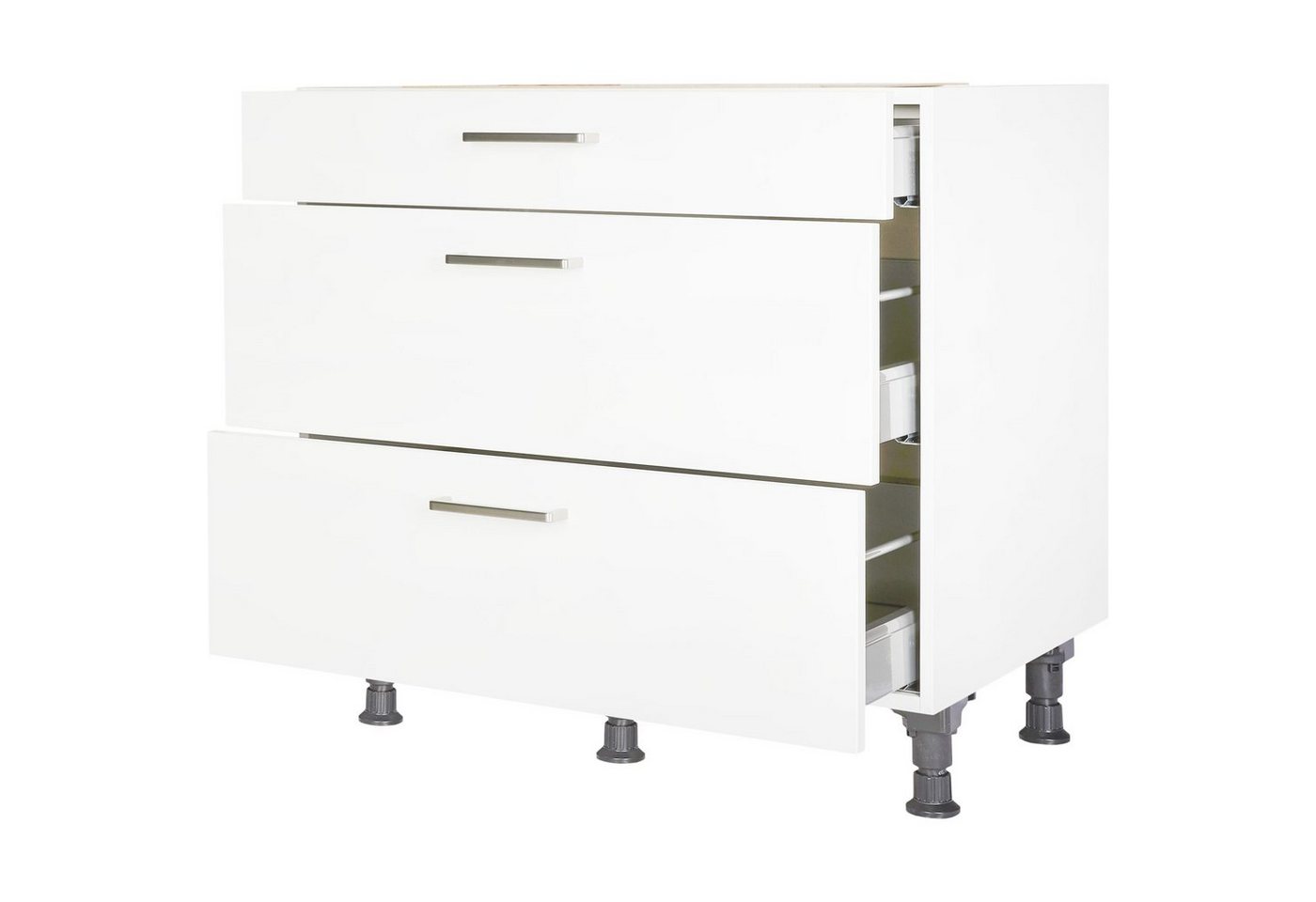 nobilia® Unterschrank UA30 Metallgriff Schwarz 726, hochwertig + komplett vormontiert