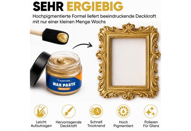 7 Artists Acrylfarbe 7 Artists Metallic Wachspaste 20 ml Gilding Wax - Wax Paste Metallic, Wax Paste