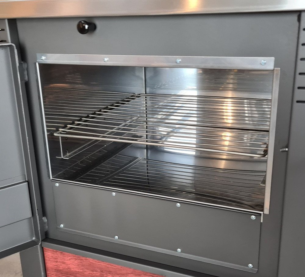 ProTermo Festbrennstoffherd PANONIA Kacheln bordeaux, linke Version, 8,5 kW Bild 2