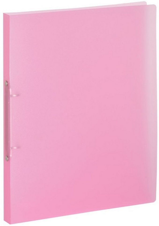 FOLDERSYS Präsentationsordner Ringbuch A4 2-Ringe 16mm PP rosa transluzent Bild 2