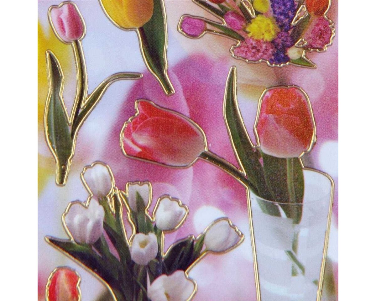 Bestlivings Sticker, (1-tlg), Sammelsticker, Blumensticker, Geschenkaufkleber, selbstklebend Bild 2