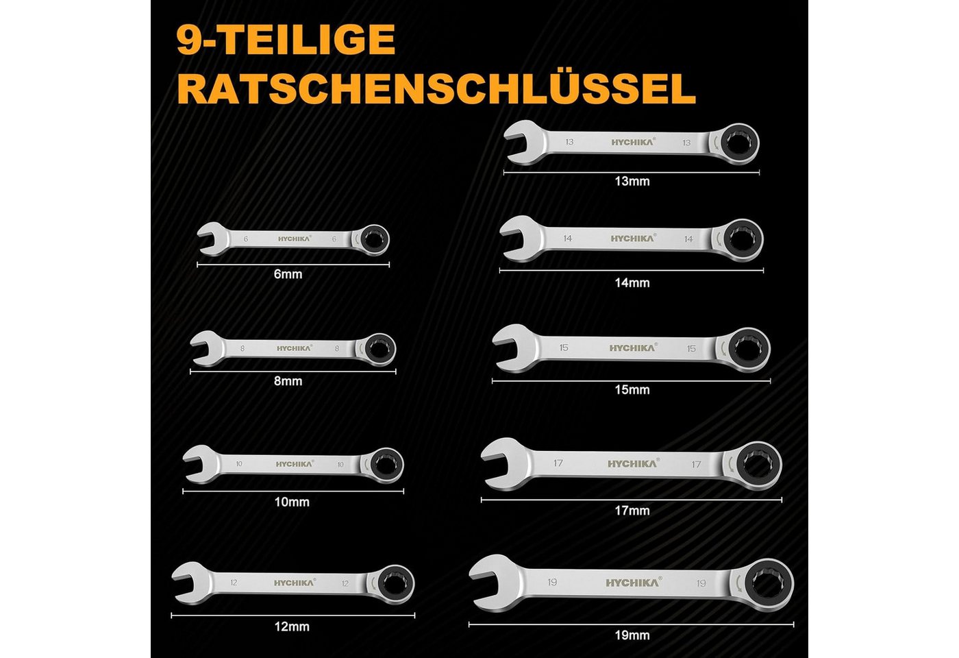HYCHIKA Ratschenringschlüssel HYCHIKA Ratchet Wrench Set Bild 5