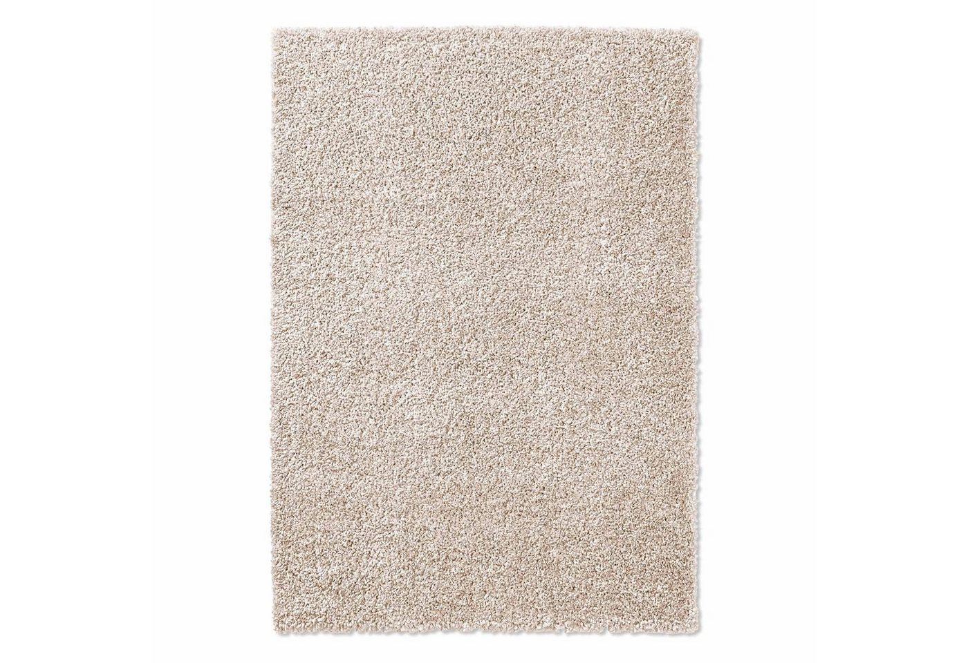 TaraCarpet Langflor-Teppich Venezia Shaggy, quadratisch, Höhe: 35 mm, Hochflor Shaggy Uni Creme Wohnzimmer Schlafzimmer 150x150 cm Bild 3