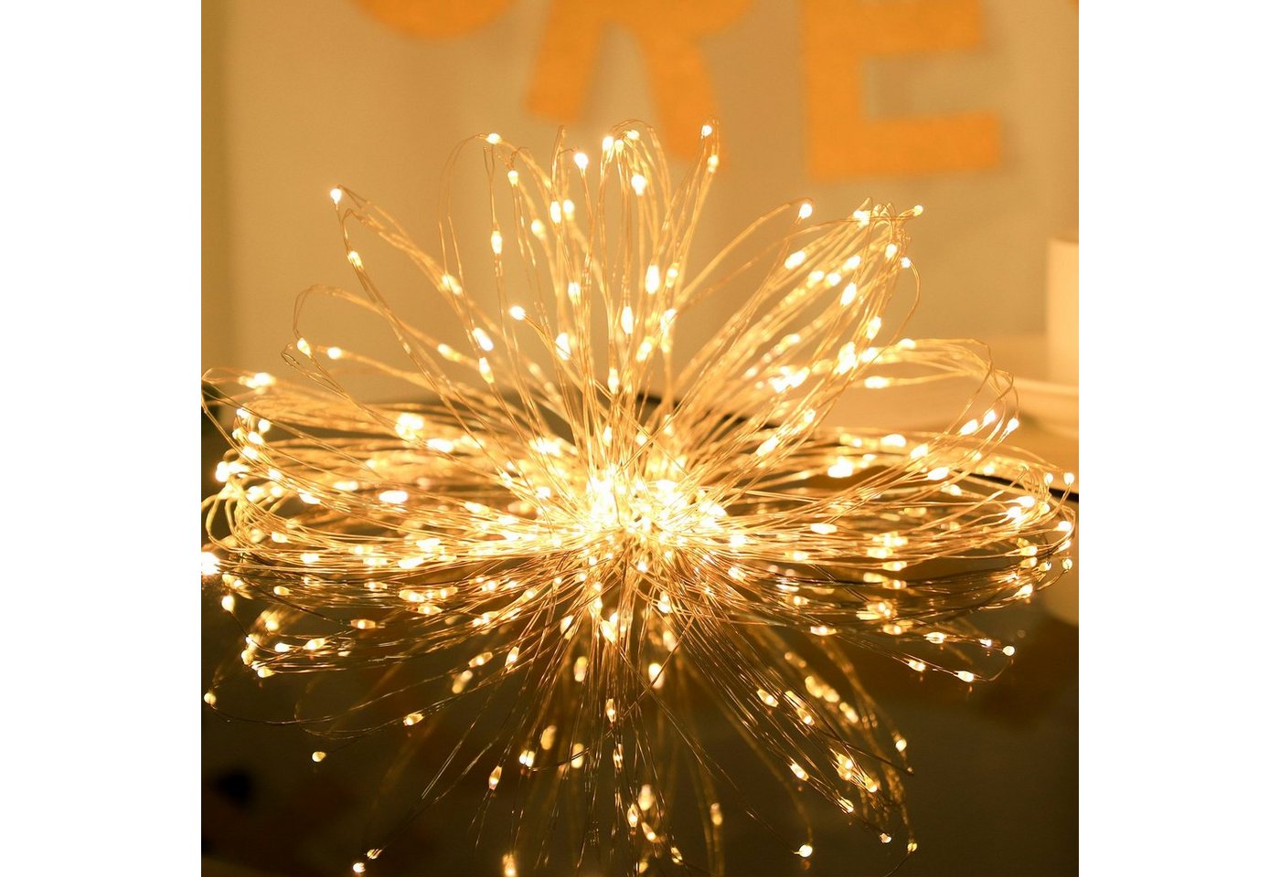Salcar LED-Lichterkette 10m LED Lichterkette Outdoor Indoor USB Kupferdraht Weihnachtsdeko