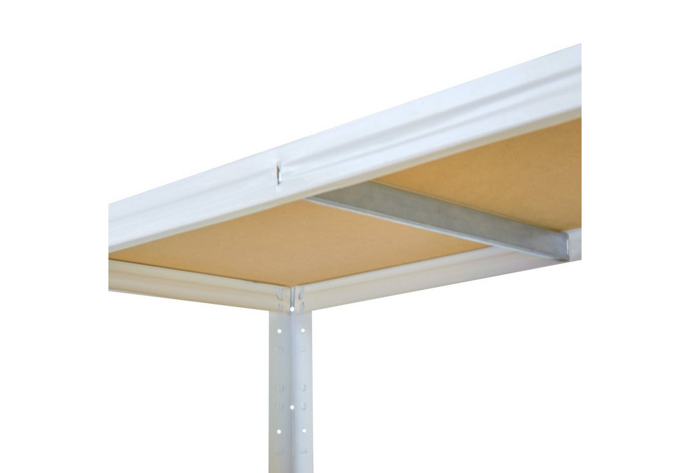 shelfplaza Schwerlastregal HOME, 90x60x50cm weiß, 3 Böden, Kellerregal, Garagenregal, Steckregal Bild 4
