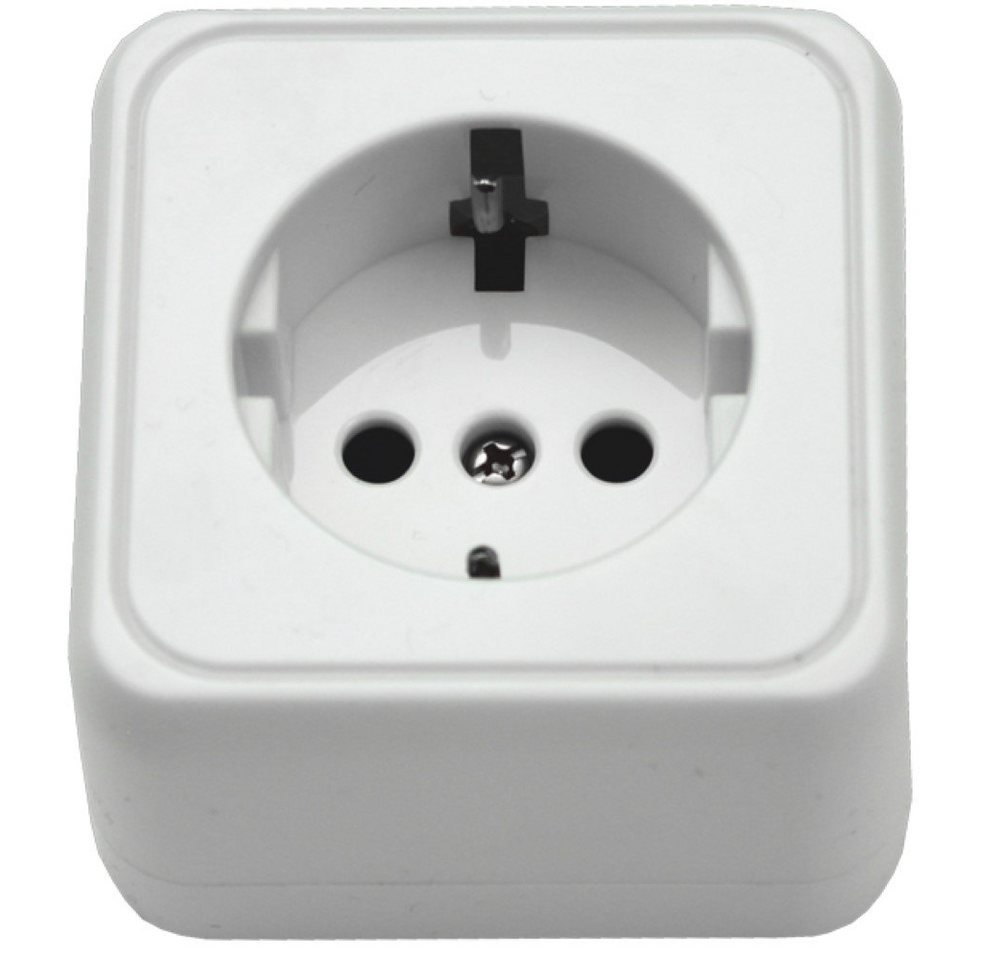 HABA B.V. Aufputz-Steckdose Aufputz Schuko Steckdose 220V - 230V weiß einzeln Bild 2