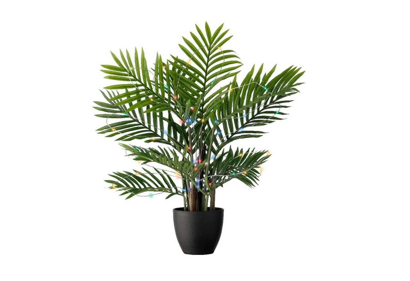 MARELIDA LED-Lichterkette LED Solar Draht Lichtbündel 80cm 10 bunte Stränge Pflanzenbeleuchtung, 60-flammig