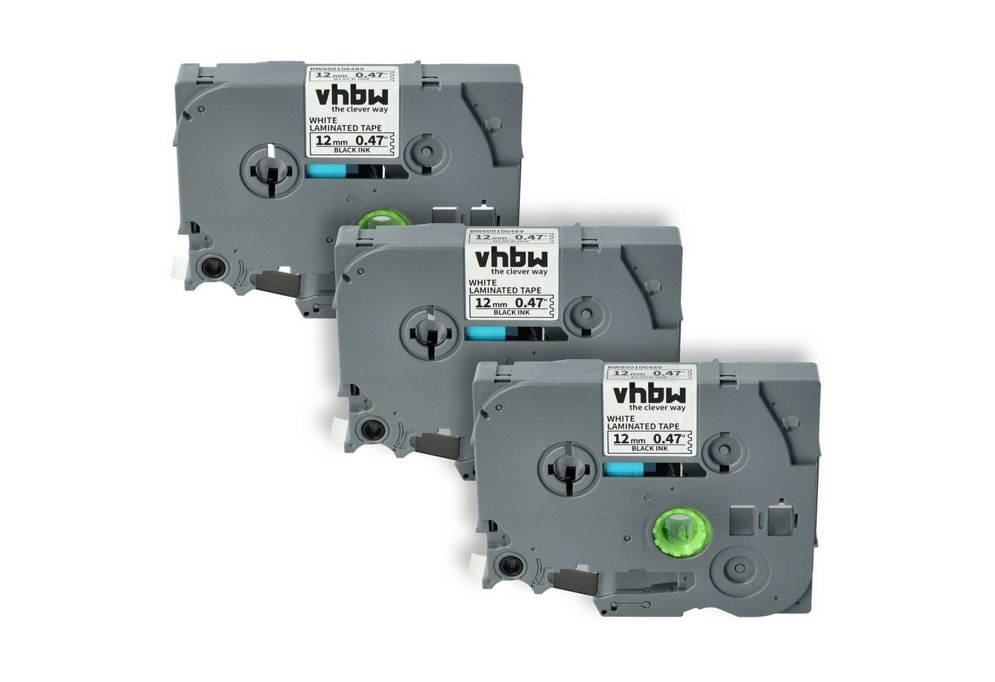 vhbw Beschriftungsband passend für Brother PT D450, D210, D210BK, D400, D400VP, D210VP, D215e, Hochwertige Patronen für Ihren Etikettendrucker, Ihr Bild 3