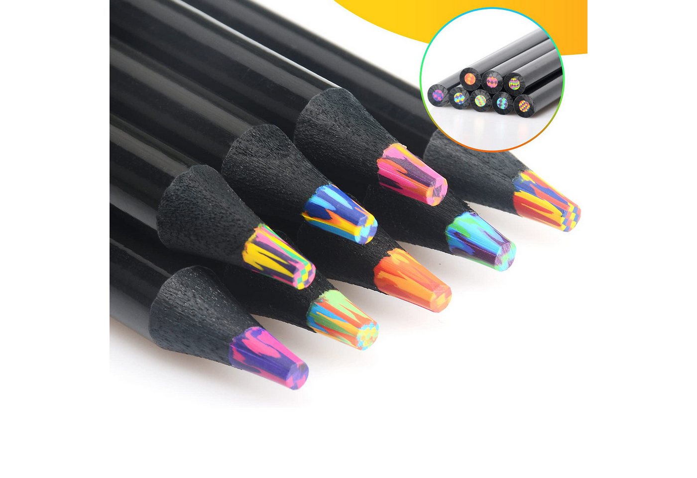Coonoor Buntstift Buntstift Regenbogenstift, Einschulung Mädchen, Bastelset Kinder, (8-tlg), Buntstifte Stifte Kinder für Zeichnen Bild 2