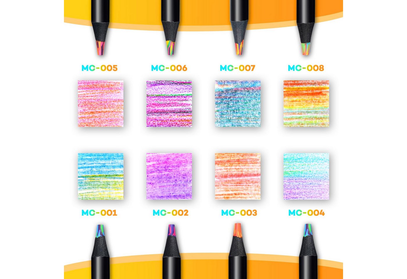 Coonoor Buntstift Buntstift Regenbogenstift, Einschulung Mädchen, Bastelset Kinder, (8-tlg), Buntstifte Stifte Kinder für Zeichnen Bild 4