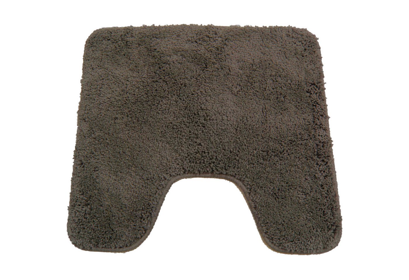 NYVI Badematte WC Vorleger mit Ausschnitt NYVISpa Lasalle Taupe Toiletten Teppich, Höhe 20 mm, Polyester, Rutschfest, Saugstark, Schnell Trocknend, Fußbodenheizung geeignet Bild 2