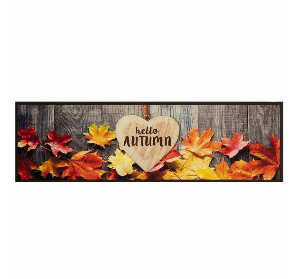 furnicato Teppich Küchenläufer Herbst Druck 150 x 45 cm Samtstoff Latex Rückseite, 45 x 150 cm, Maschinenwaschbare Teppichmatte mit rutschfester Latex-Rückseite Bild 4