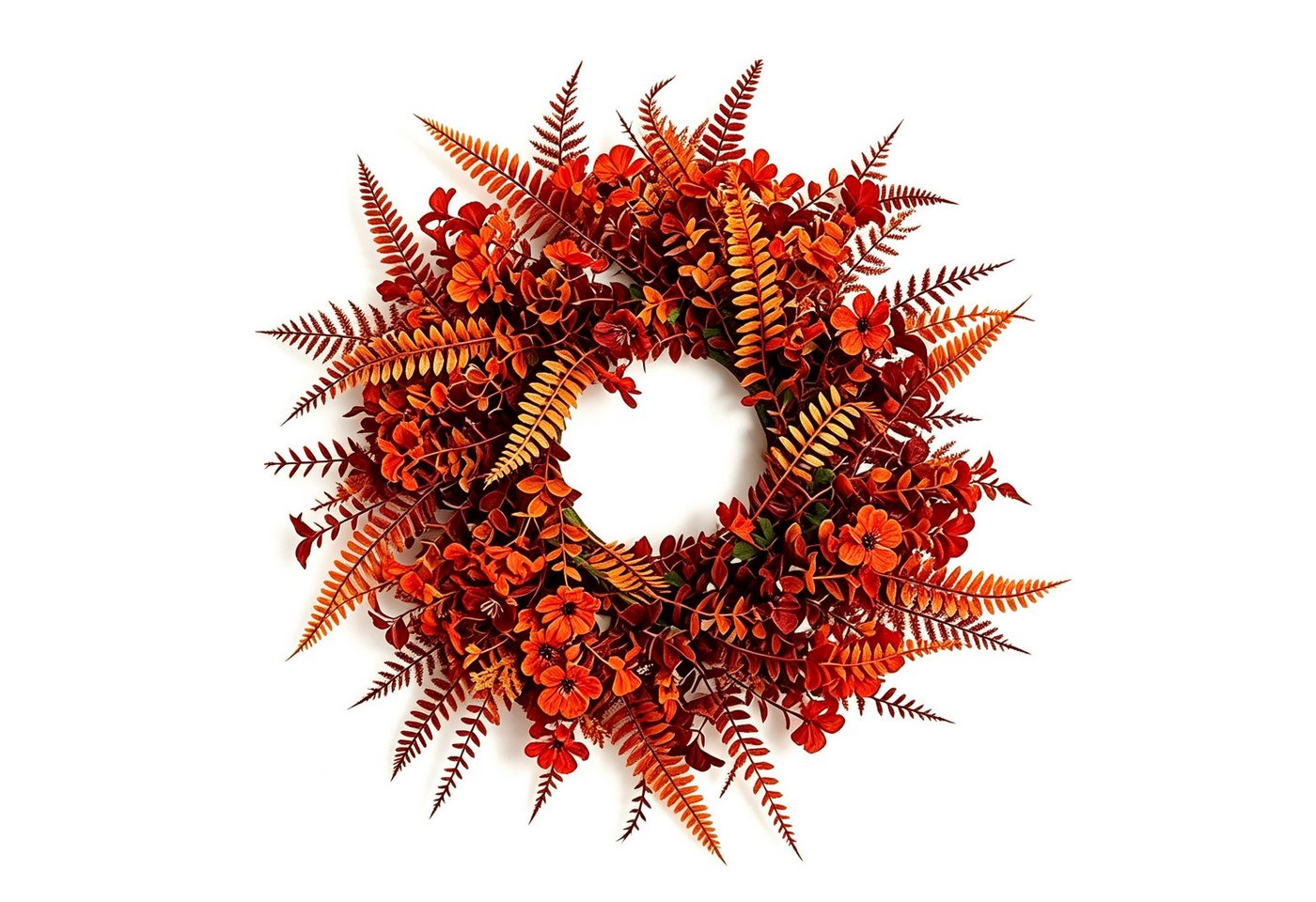 Agger Dekokranz Künstlicher Eukalyptus-Kranz, herbstlicher Kunstblumenkranz, geeignet für Halloween-, Thanksgiving- und Herbstdekorationen Bild 2