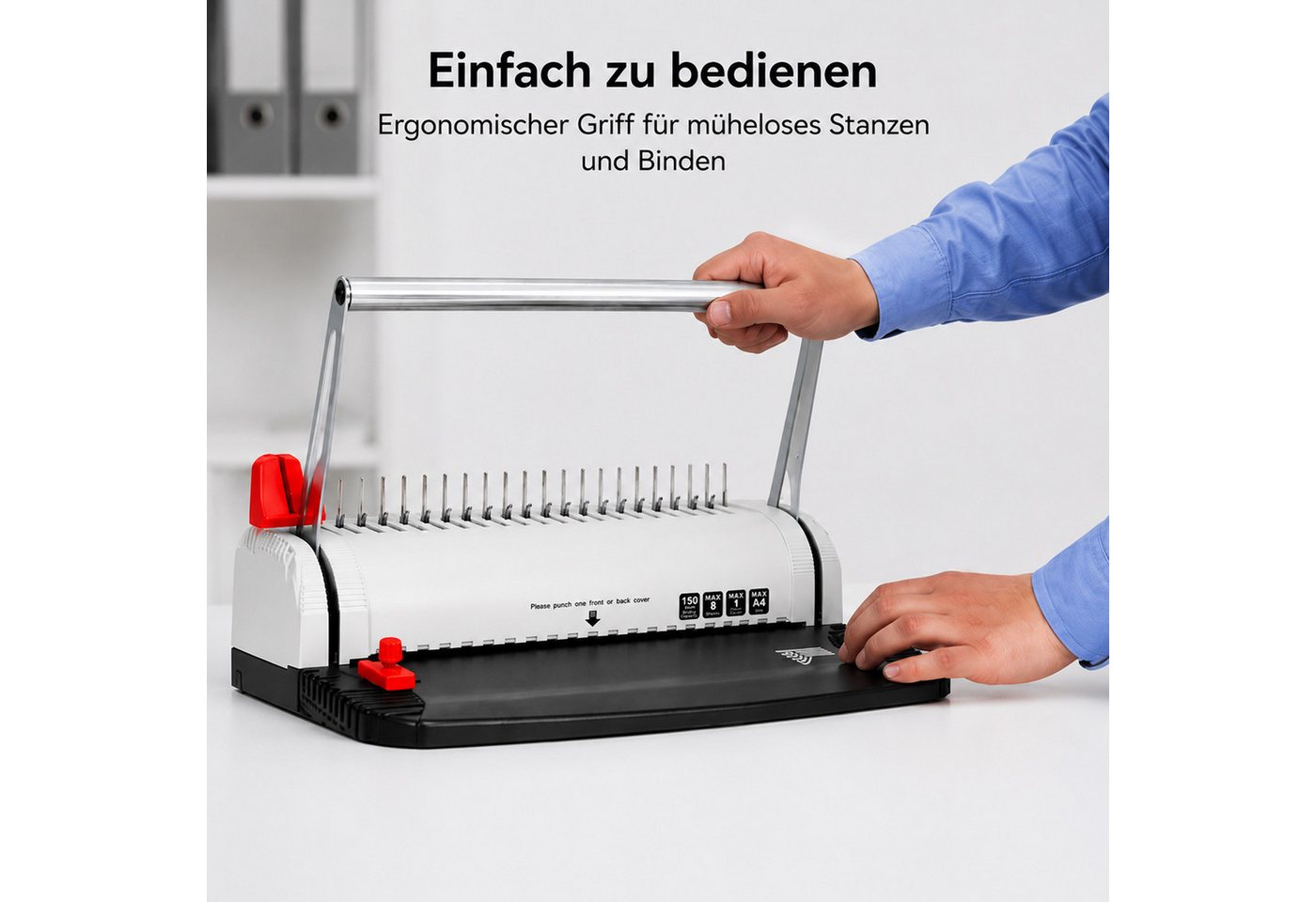 Youyijia Hefter 21 Loch Bindegerät, A4 Stanz- und Bindemaschine Bild 2