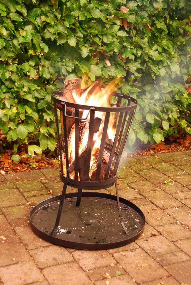 degawo Feuerschale Bodenplatte Feuerkorb rund schwarz Weichstahl Schutzplatte Ø 50 cm, (Bodenplatte) Bild 3