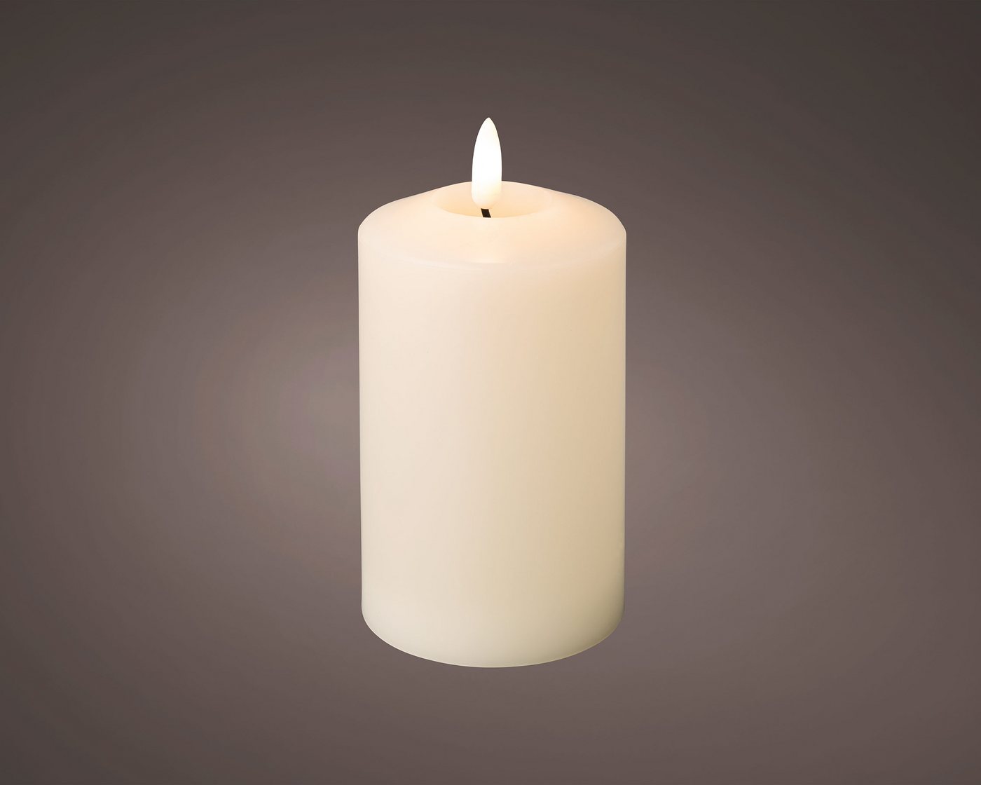 Lumineo LED-Kerze, Timer, warmweiß, LED Kerze 7,5x14,5cm mit Timer Wachs Creme / Warmweiß Bild 2