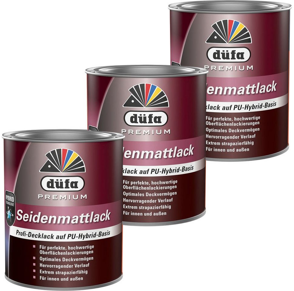 düfa Lack PREMIUM Seidenmattlack 750 ml matter Buntlack, Profi-Decklack mit Hybridtechnologie