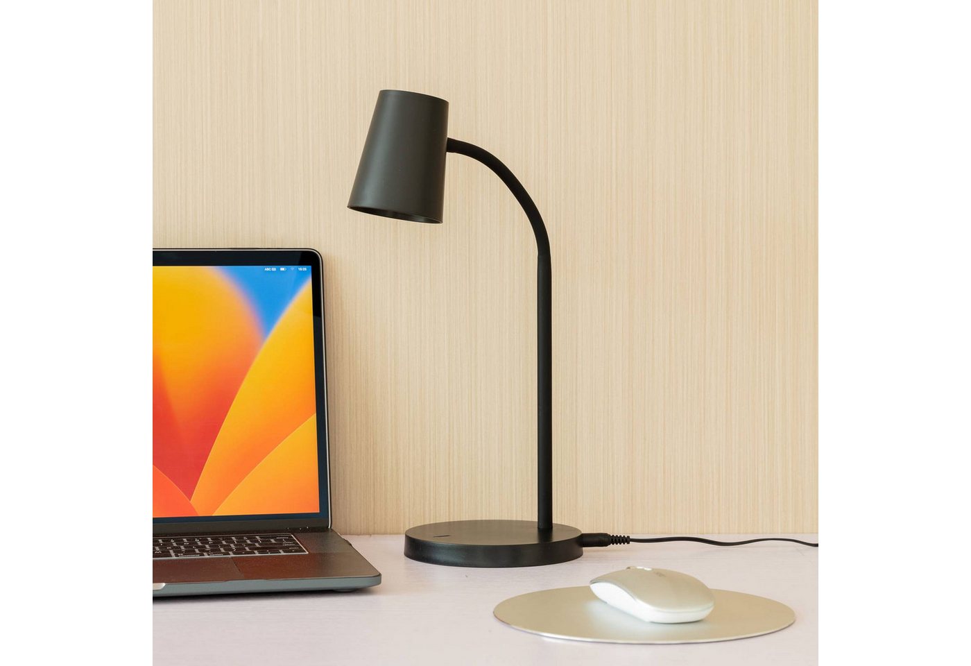 Lindby Schreibtischlampe Ailina, LED, Kunststoff Schwarz warmweiß IP20, 1 x 5 W LED, warmweiß Bild 3