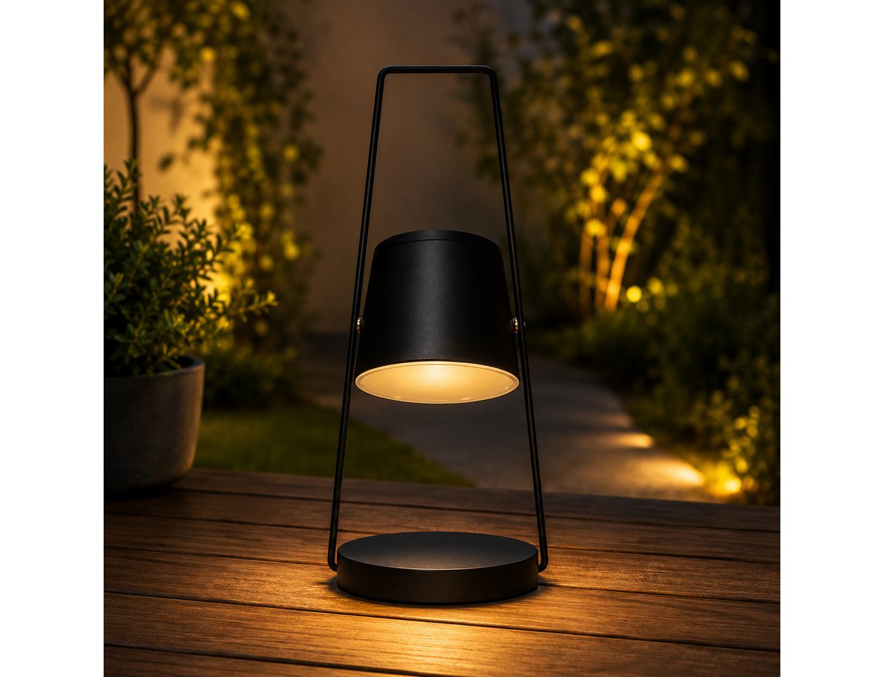 GiglioCollection LED Solarleuchte LED Solar-Tischleuchte schwenkbar IP44 wetterfest Garten & Terrasse, LED fest integriert, Rot, Grün, Blau, Warmweiß, Gelb, Violett, Pink, Weiß