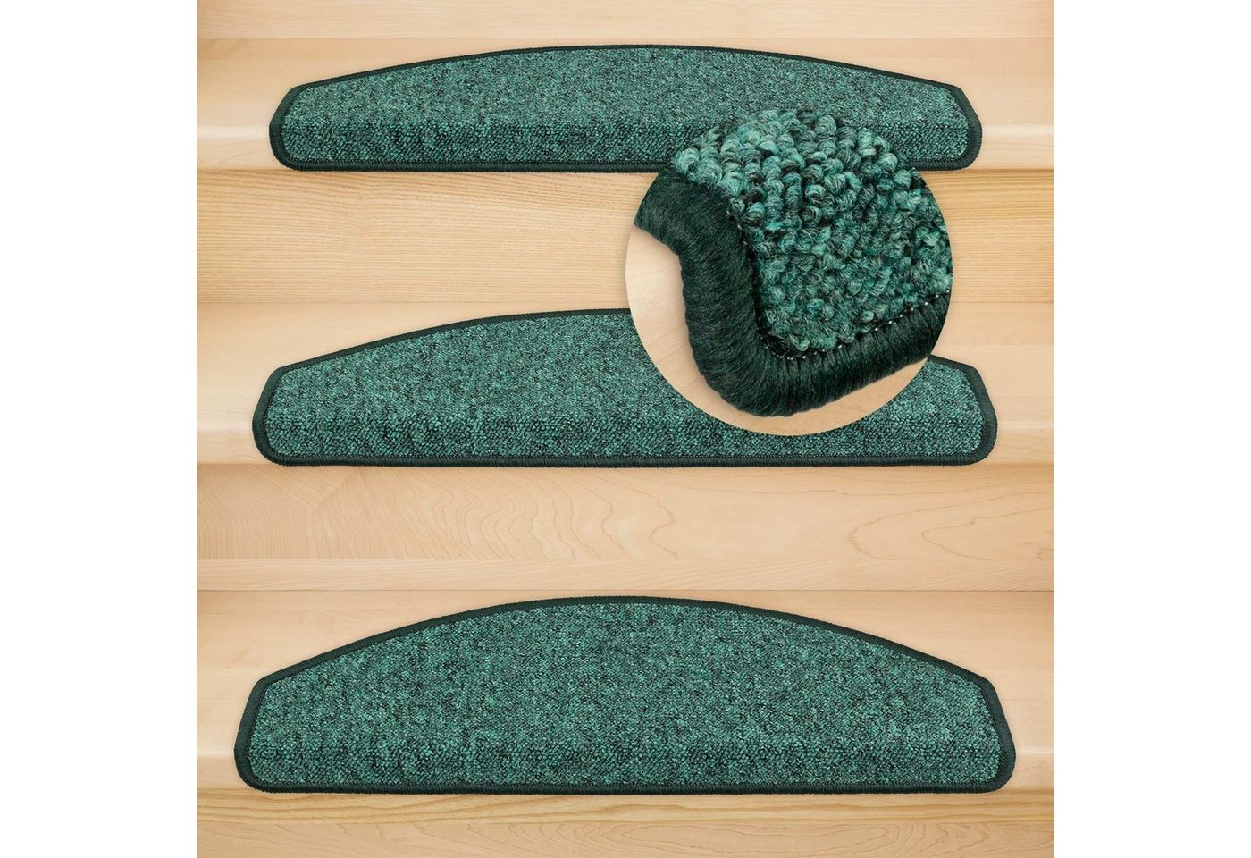 Metzker® Stufenmatte Stufenmatten Rambo New Halbrund Einzeln und SparSet´s, halbrund, Höhe: 5 mm, 16 Stück im Set - Grün Bild 2