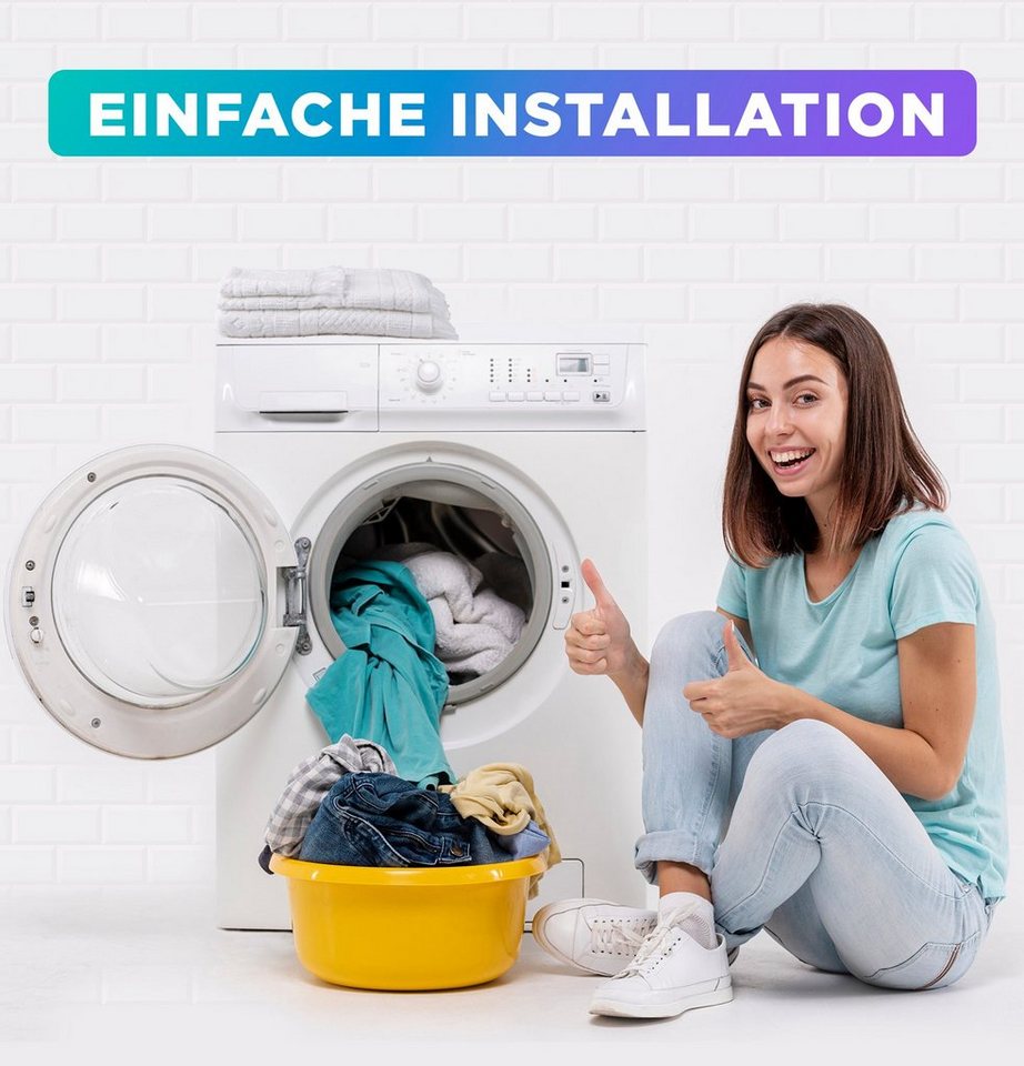 VIOKS Türgriff Griff Ersatz für Bosch 00751782 mit Achsen, für Waschmaschine Bild 2