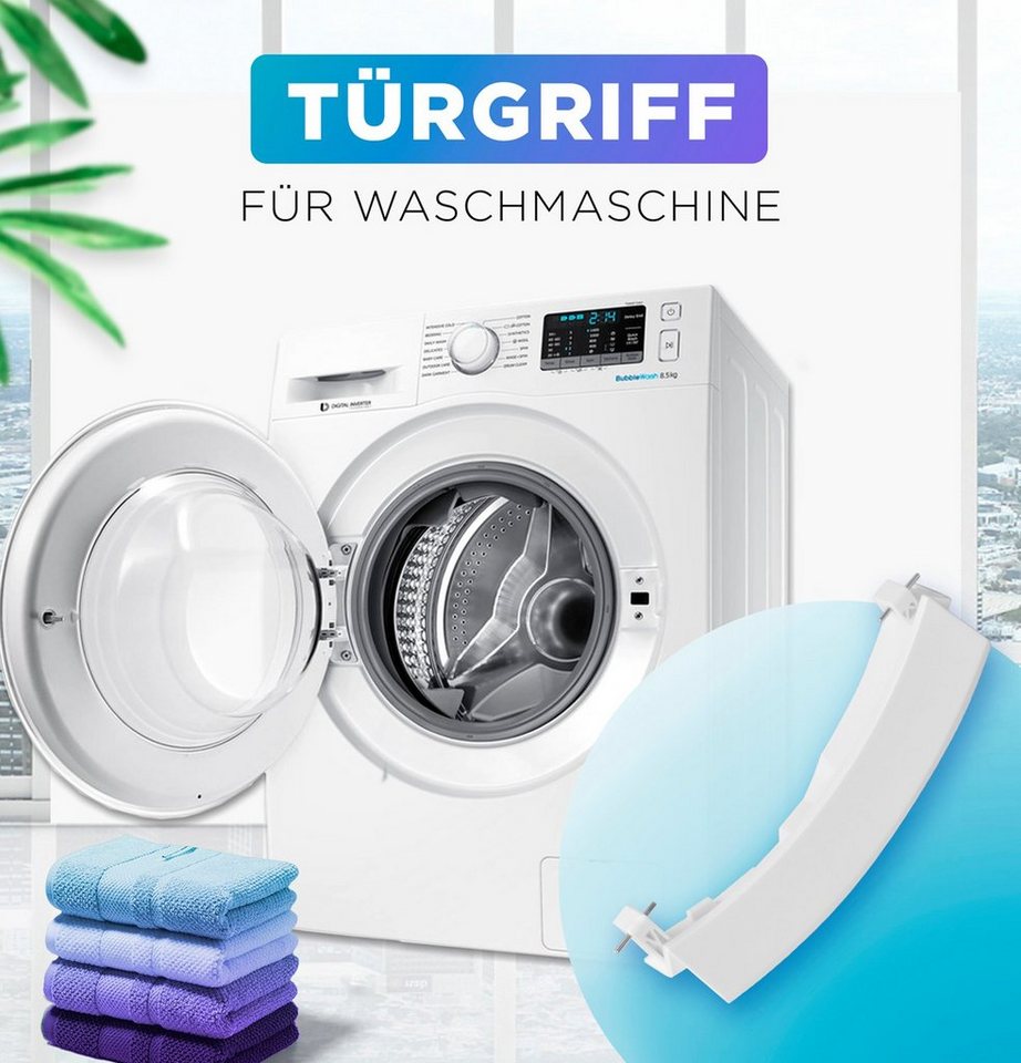 VIOKS Türgriff Griff Ersatz für Bosch 00751782 mit Achsen, für Waschmaschine Bild 5