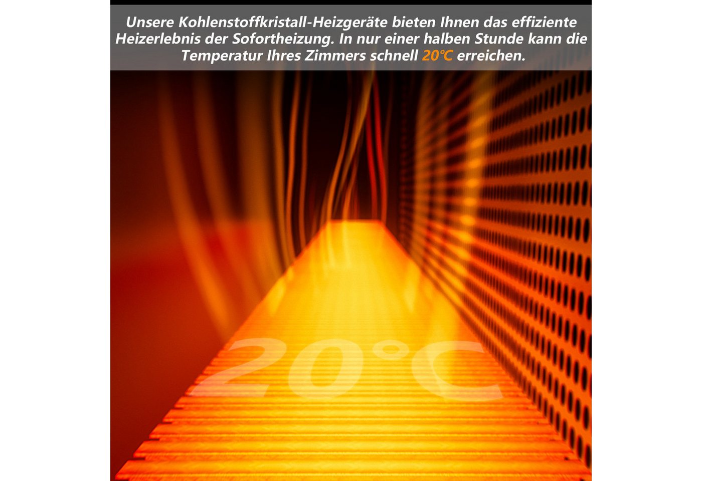 ZMH Infrarotheizung Energiesparend 170/290/350W Wandheizung für Schlafzimmer Hotel, mit Überhitzungsschutz Automatische Abschaltung bei Überhitzung Bild 5