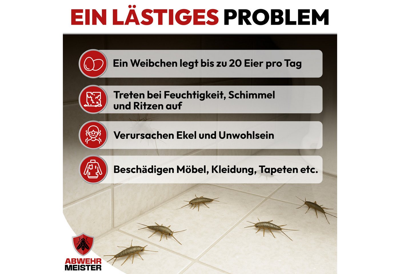 ABWEHR MEISTER Insektenspray ORGINAL ByeBye Silberfisch- Spray [500 ml], 1-St., Präzise Anwendung, dank integrierter Sprühlanze Bild 5