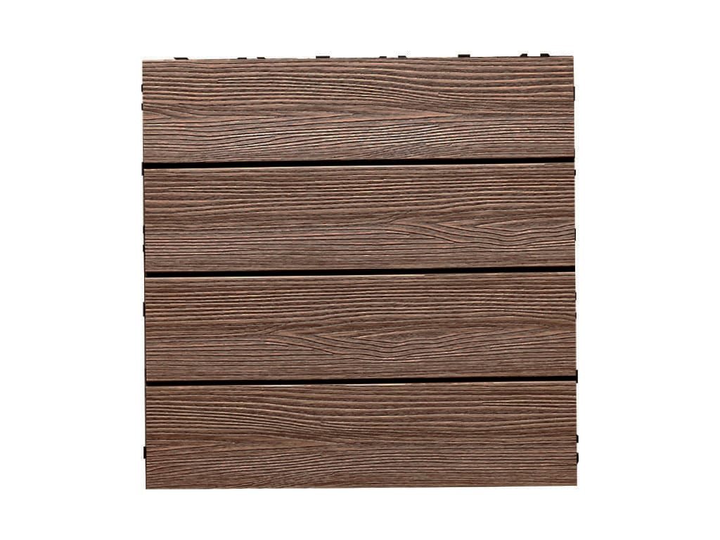 Outgarden Terrassenplatte WPC-Fliese Holzoptik Braun, WPC 40x40, Braun Bild 4