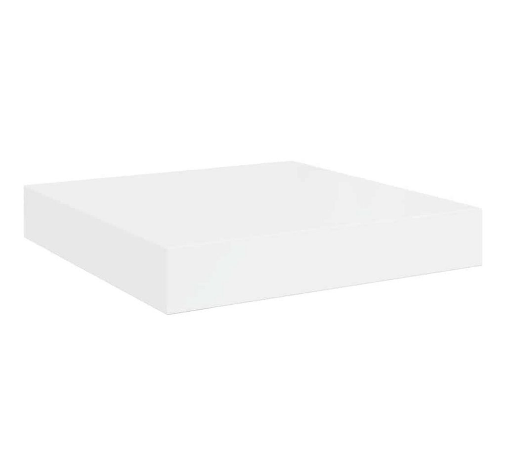 furnicato Wandregal Schweberegal 23 x 23,5 x 3,8 cm Hochglanz-Weiß mit Metallrahmen, 1-tlg., Unsichtbares Wandboard mit Wabenplatten-Design für Dekoartikel Bild 5