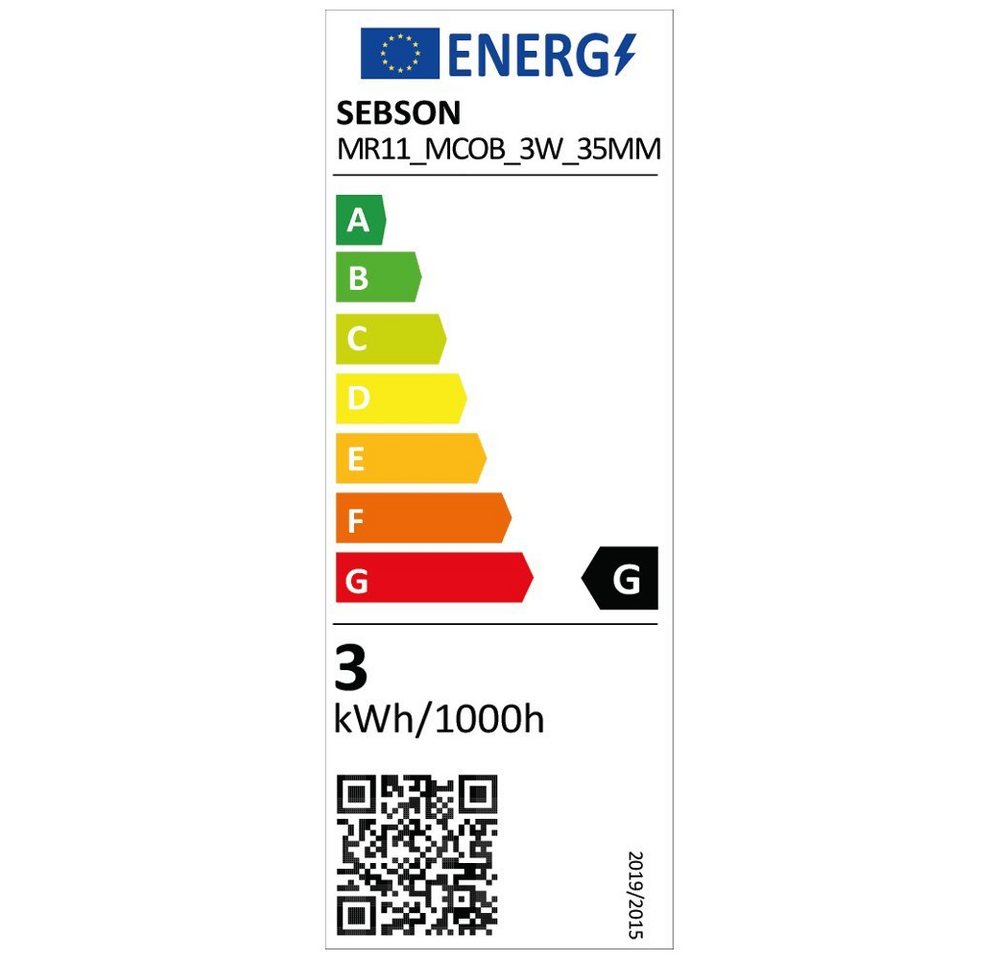 SEBSON LED-Leuchtmittel LED Lampe GU4/ MR11 warmweiß 3W Spotlight 12V ø35x40mm - 4er Pack, MR11, 4 St., Warmweiß, LED Strahler MR11 GU4, 15.000h Lebensdauer, warmweiß 3000K, Spot 36° Bild 3