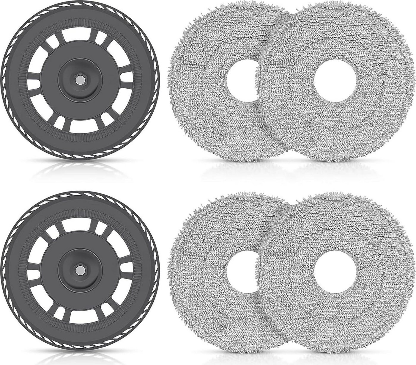 FELIXLEO Gardinenbefestigungen Ersatzteile 4 Wischpads 2 Platten für Dreame L20 Ultra X40 Ultra X30 L10s Gen 2, (4-St)